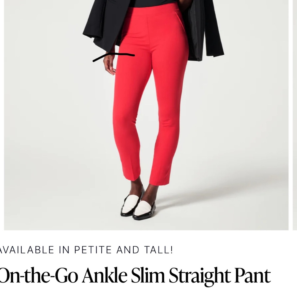 NWT SPANX On-the-go slim, straight ankle pants